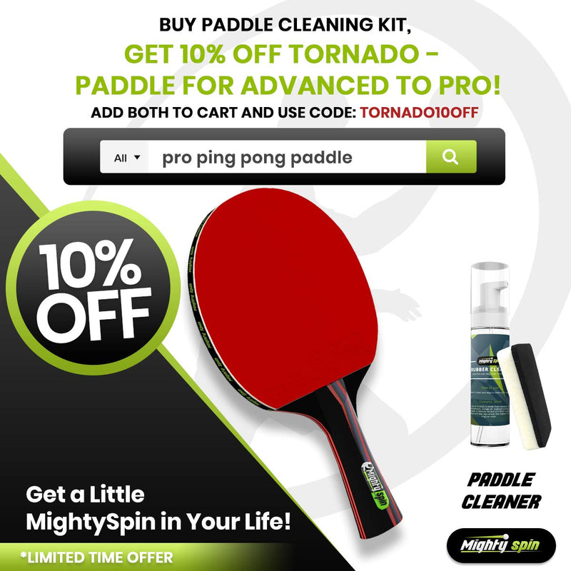 [AUSTRALIA] - MightySpin Ping Pong Paddle Accessories - Pro Carbon Table Tennis Racket for Killer Spins - Level Up Your Game Cleaner 