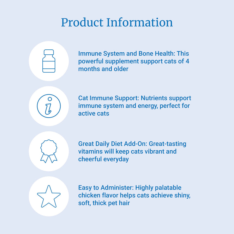 PetAg Vitamin and Mineral Gel Supplement - Immune Support for Cats - Contains Vitamin D and Zinc - 3.5 oz - 2 Pack - BeesActive Australia