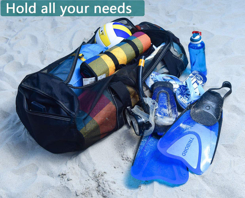 [AUSTRALIA] - XXL Mesh Dive Bag for Scuba or Snorkeling - Diving Snorkel Gear Bags - Extra Large Beach Bags and Totes with Zipper and Pockets - Oversized Beach Duffle Bag Ideal for Your Pool Trip 