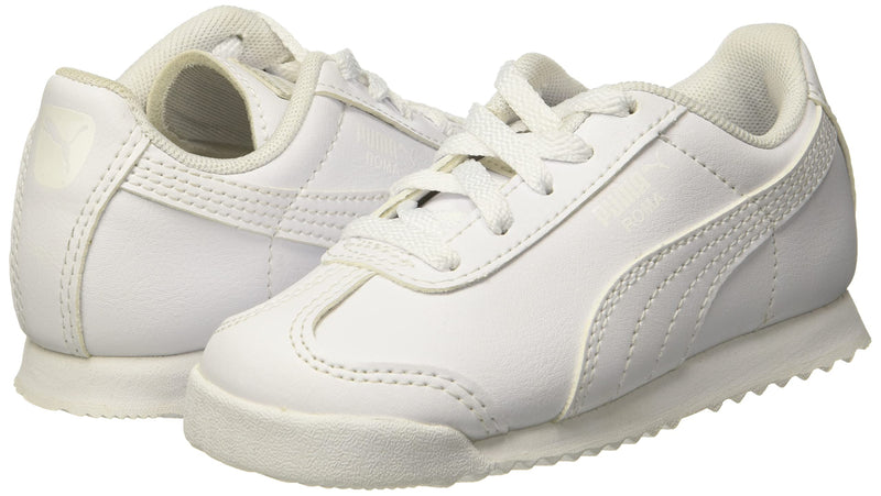 PUMA unisex child Roma Basic Sneaker, White/Light Gray, 10 Toddler US - BeesActive Australia