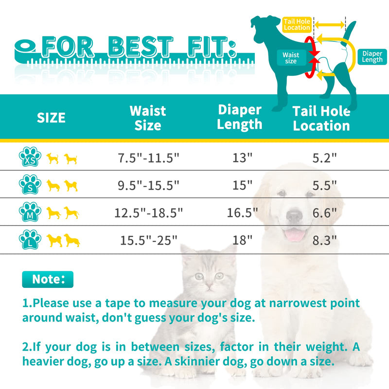 Washable Dog Diapers Female 3 Pack Reusable Premium Highly Absorbent Doggie Diapers, Flexible Puppy Diapers, Durable Leak-Proof Leopard Dog Diapers for Period Heat Incontinence Puppy Training X-Small - BeesActive Australia