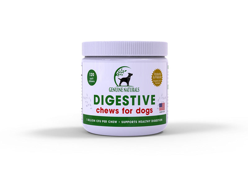 Digestive Supplement for Dogs Best Probiotic for Dogs That Helps with Diarrhea Upset Stomach Bad Breath and Constipation by Genuine Naturals120-Count - BeesActive Australia