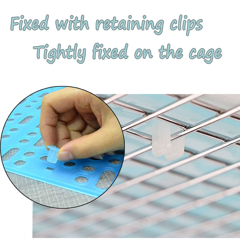 4 Pcs Rabbit Feet Pad Plastic Bunny Cage Floor Mat Foot Resting Hole Leak Water Nest Mat Pet for Small Animal Hamster Rat Chinchilla Guinea Pig Dogs Cats Blue - BeesActive Australia