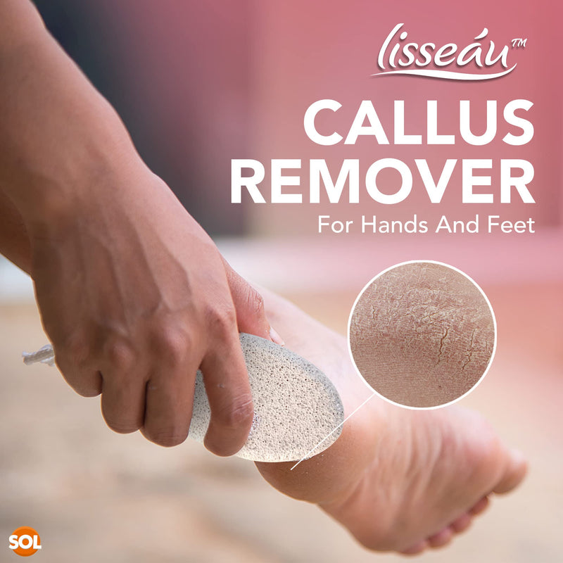 2pk Natural Pumice Stone for Feet | Callus Remover Feet Scrubber Dead Skin Pumice Stones | Foot Scrubber Pumice Stone Feet | Foot Pumice Stone for Hands Foot Stone Pumice for Hard Skin + SOL Notebook - BeesActive Australia