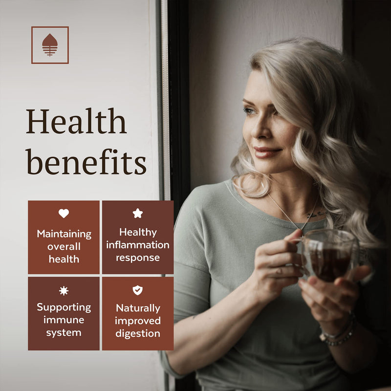 Organic Chaga Mushrooms Powder - Fine Powder to Make Chaga Tea for Immune Defense and More Energy, Organic Chaga is Wild Grown and Sustainably Harvested in Europe, Certified USDA Organic, 100 servings Chaga Powder - BeesActive Australia
