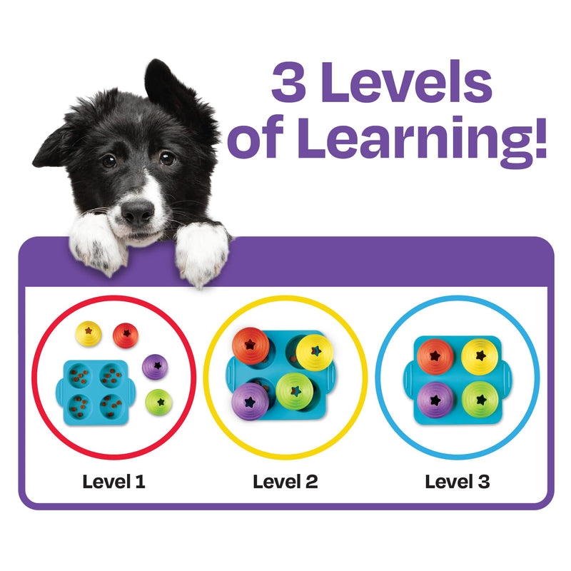 Brightkins Cupcake Party Treat Puzzle - 4 Colorful Cupcakes Puzzles for Dogs, Toys for Dog Stimulation, Dog Treat Puzzles - BeesActive Australia
