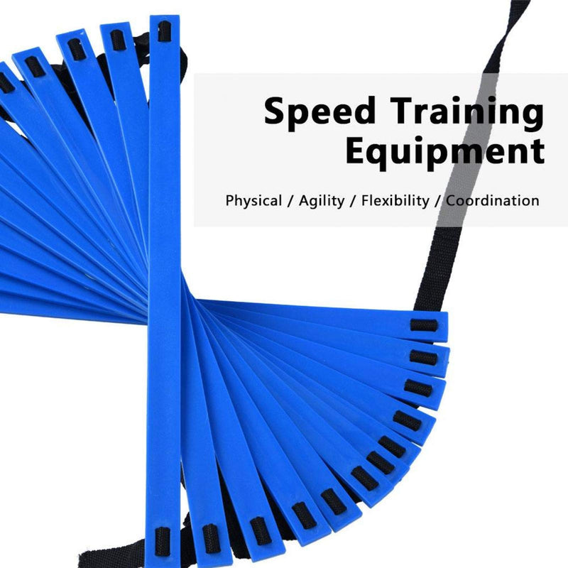 VGEBY1 Speed & Agility Training Ladder19Ft Flat Ladder Training Ladder Speed Flat Rung with Carrying Bag for Football Training Blue - BeesActive Australia