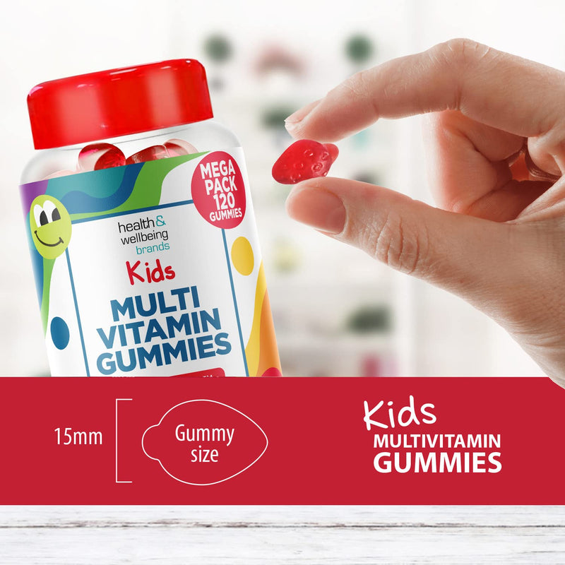 Kids Multivitamin 120 Strawberry Flavour Gummies - Strawberry Contains 9 Essential Vitamins + Minerals Including Vitamin C D A & B Vitamins for Childrens - Pack of 120 Chewable Vitamins 120 Count (Pack of 1) - BeesActive Australia