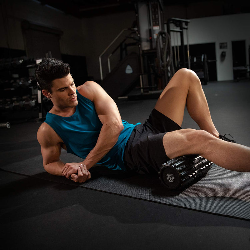 321 STRONG Foam Roller - Extra Firm High Density Deep Tissue Massager with Spinal Channel Black - BeesActive Australia