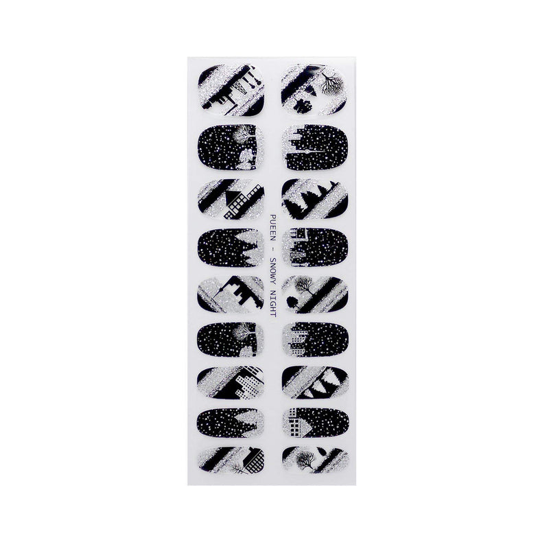 PUEEN 3D Sparkle Nail Wraps Collection WILD IN LOVE - 5 Pack (18 Strips Each) Nail Wraps/Nail Strips/Nail Foils/Nail Stickers/Nail Decals/Nail Patches in New High Fashion Designs-BH000196 - BeesActive Australia