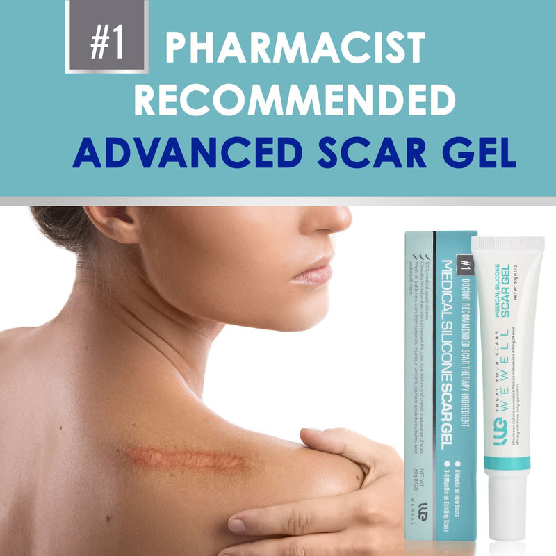 Wewell Medical-Grade Silicone Scar Gel, Advanced Scar Gel for Face Body, Scar Gel Effective for Both Old and New Scars - BeesActive Australia