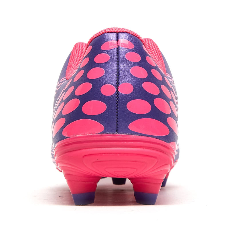 LEOCI Men's Women's Firm Ground Soccer Cleats Outdoor/Indoor Boys Girls Professional Futsal Football Training Sneakers 8.5 Women/7.5 Men Purple - BeesActive Australia