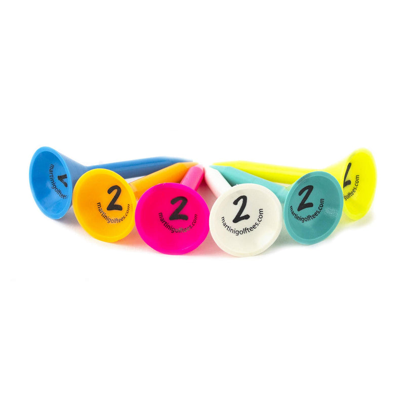 Martini Golf Tees 2" (5 Pack) Assorted Colors - BeesActive Australia