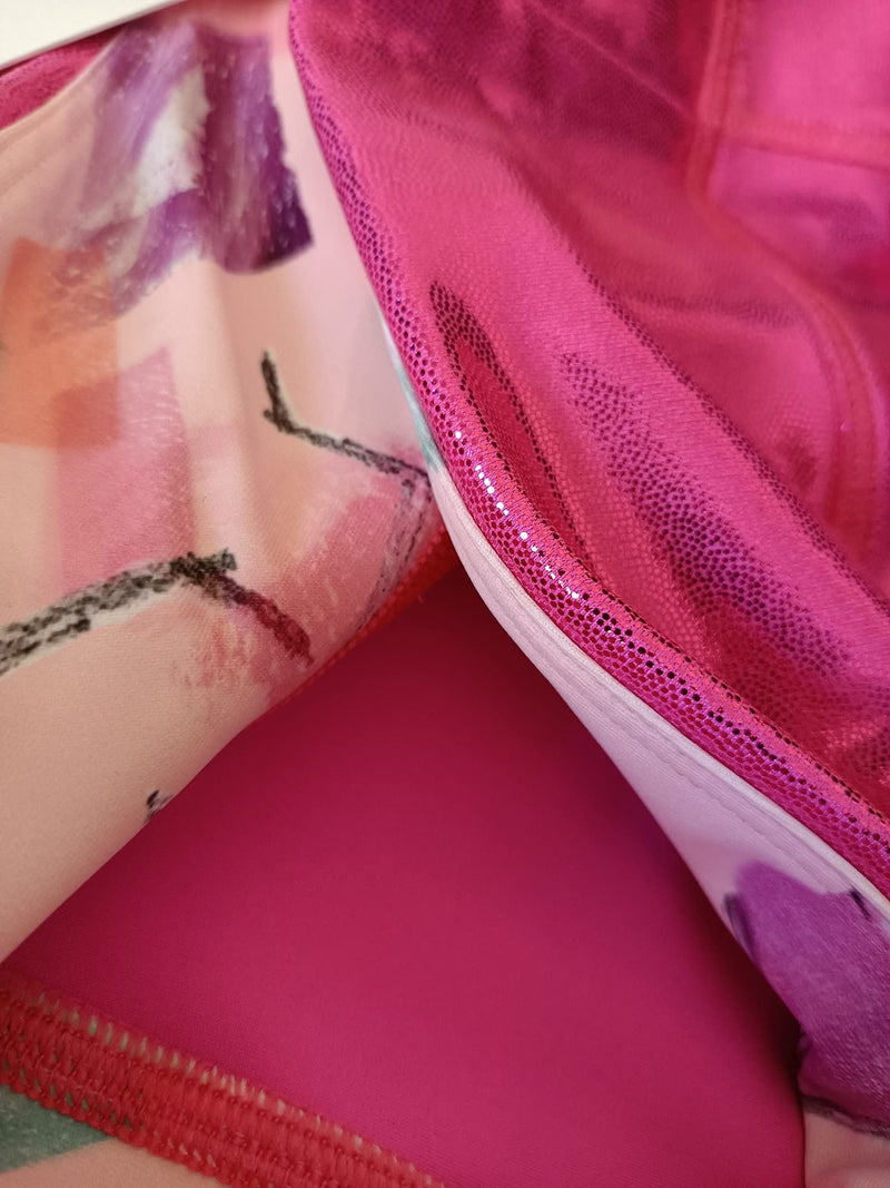 Swdarz Girls Dance Shorts Gymnastics Shorts for Tumbling Volleyball Cheer Ballet Spandex Biker 11-12 Years Metallic Pink - BeesActive Australia
