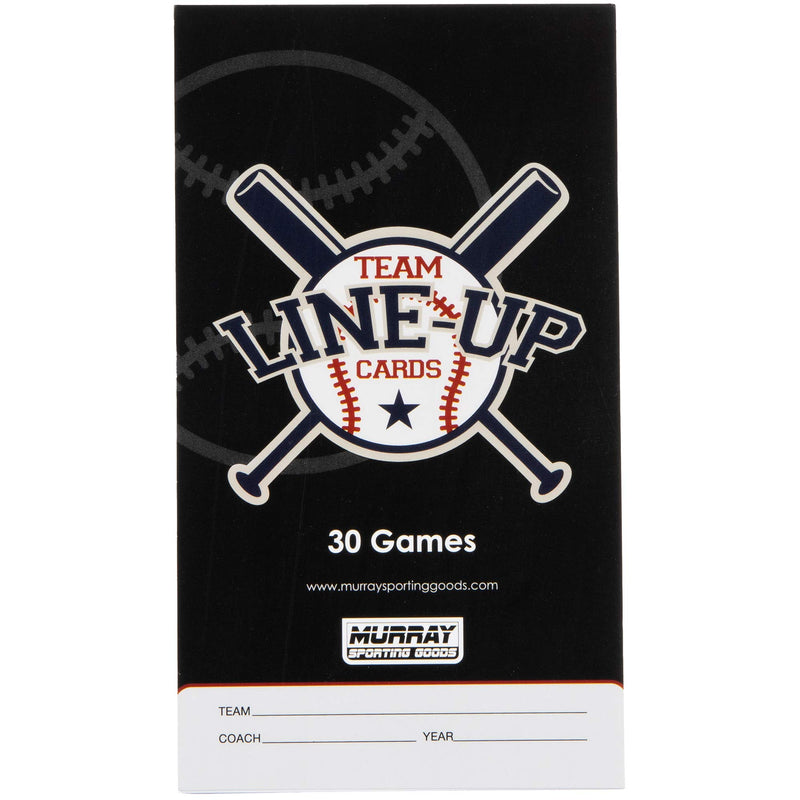 Murray Sporting Goods Baseball/Softball Lineup Cards - 30 Games with 16 Player Lineup - BeesActive Australia