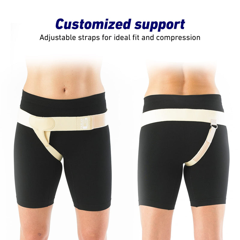 Neo-G Lower Hernia Support for Men and Women - Inguinal Hernia Support - Hernia Belt Reduces Symptoms of Overstrain & Exertion - Truss for Hernia Breathable & Adjustable - L - Right LARGE-RIGHT:Â 39.4 - 49.2 In / 100 - 125 cm - BeesActive Australia