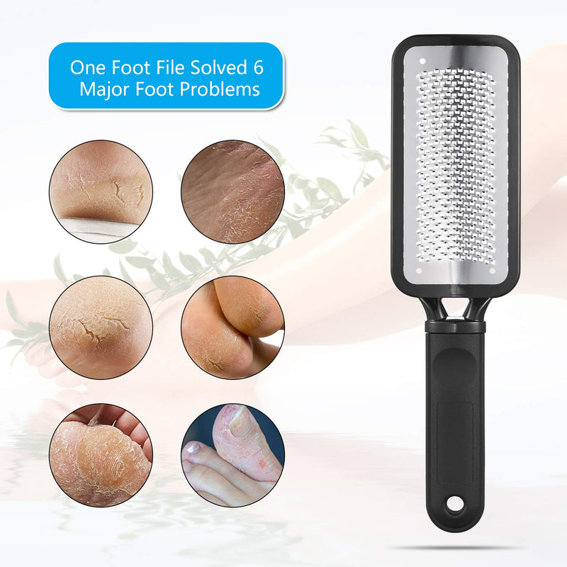 NuLink Callus Remover File Tool, Colossal Foot Rasp, Foot Scrubber, Heel Scraper, Pedicure Exfoliator to Remove Dead Hard Skin, Medical Stainless Steel Grade Works Both Dry, Wet Foot Feet - BeesActive Australia