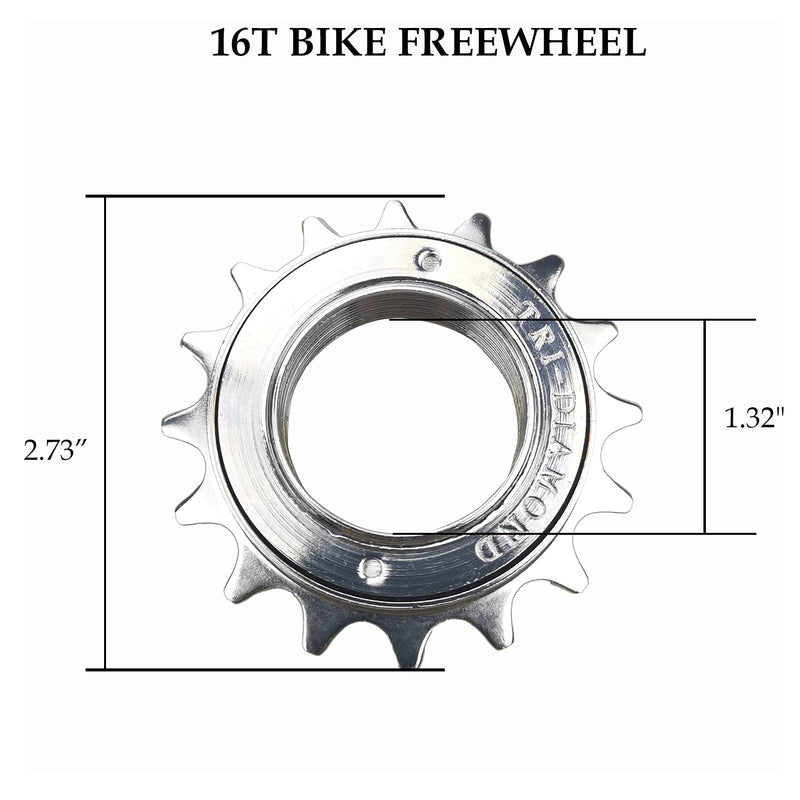 ZUKKA Single-Speed Bike Freewheel,16t/18t/20t Bicycle Flywheel,Compatible 1/2 x 1/8 One-Speed Cycling Replacement Accessory 16T - BeesActive Australia