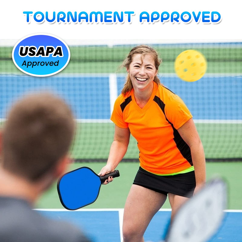 Pickleball, Geekman Premium 40 Holes Pickleball Balls for Outdoor Sport, USAPA Standard for Pickleball Sport, True Flight, Highly Durable and Consistent Bounce 12 Pack Yellow - BeesActive Australia
