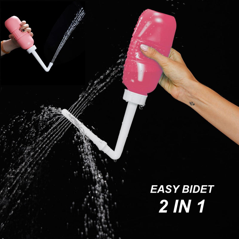 2PCS-Pack 2-in-1 Portable Bidet Vaginal Douche,450ml Travel Bidet Bottle Perineal Bottle for Postpartum Care - BeesActive Australia