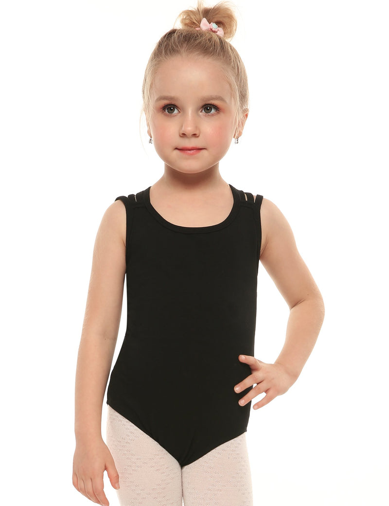 [AUSTRALIA] - Arshiner Girls' Gymnastic Ballet Dance Tutu Dress Camisole Tank Leotard Skirt Black 10-11 Years 