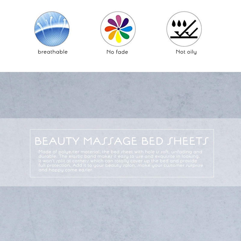Hemoton Massage Bed Cover with Hole Massage Couch Sheet for Beauty Salon Spa Ideal for Massage Table Spa Tattoo and Exam Tables (Grey) - BeesActive Australia