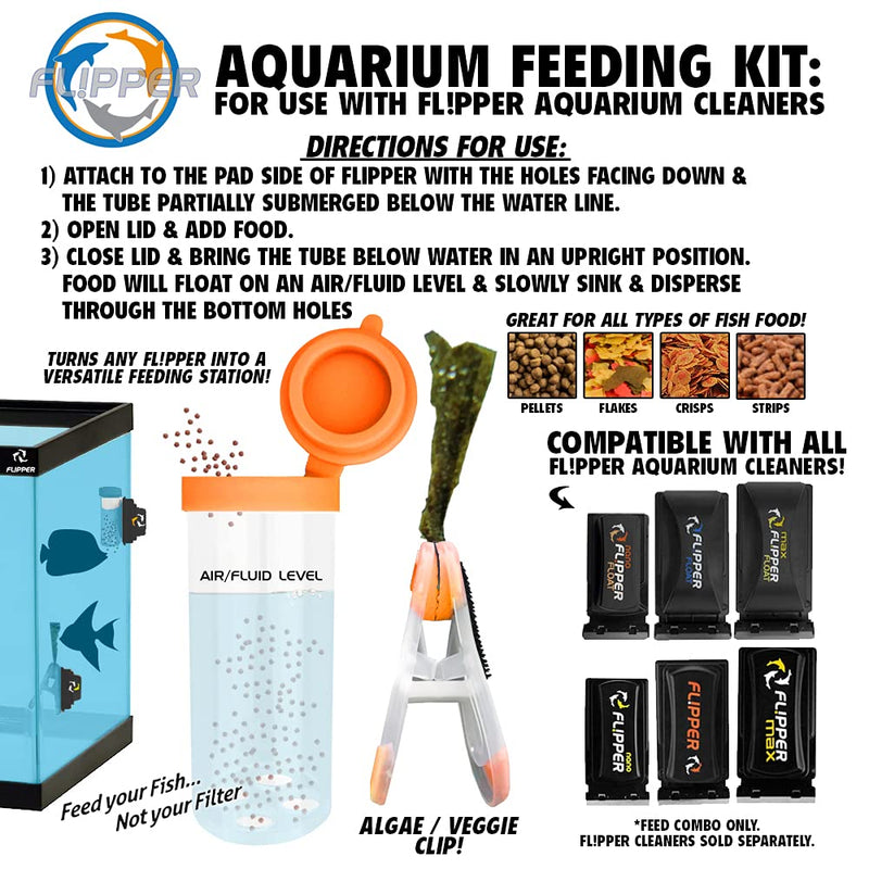FL!PPER Flipper Feeder - Aquarium Cleaner Fish Food Feeding Clip Kit – Fish Tank Accessories for Flipper Nano, Standard & Max Aquarium Cleaning Tools – Flipper Glass Cleaner Aquarium Accessories - BeesActive Australia