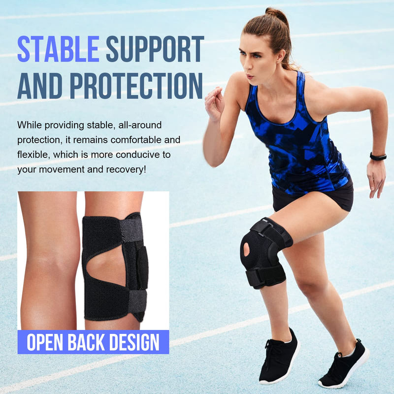 Hinged Knee Brace with Side Stabilizers,Knee Braces Relief for Knee Pain Arthritis for Men Women,Provide the Stable Support Protection for Meniscus ACL MCL Tear Recovery(X-Large,Plus Size) X-Large - BeesActive Australia