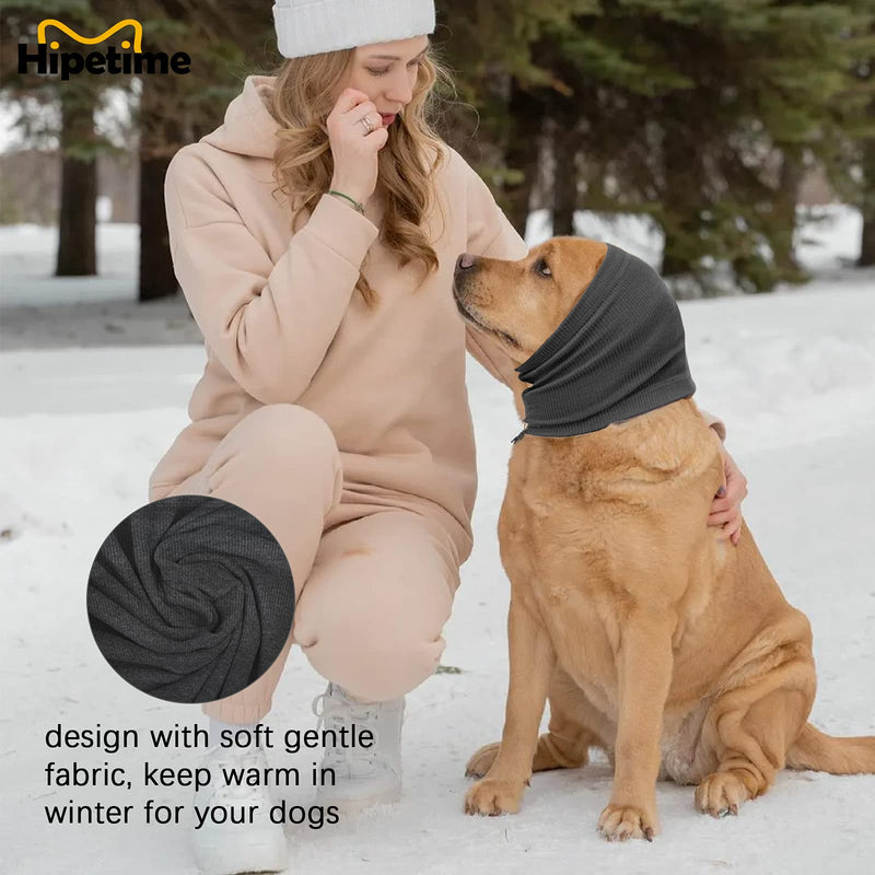 Dog Snood for Dog Neck and Ears Warmer,Pet Dog Earmuff for Comfort,Helps Calm for Pet Dog Hoodie,Provides Anti Anxiety Relief, Suitable for Wearing in Bathing Grooming,Reducing Noise Grey Large - BeesActive Australia