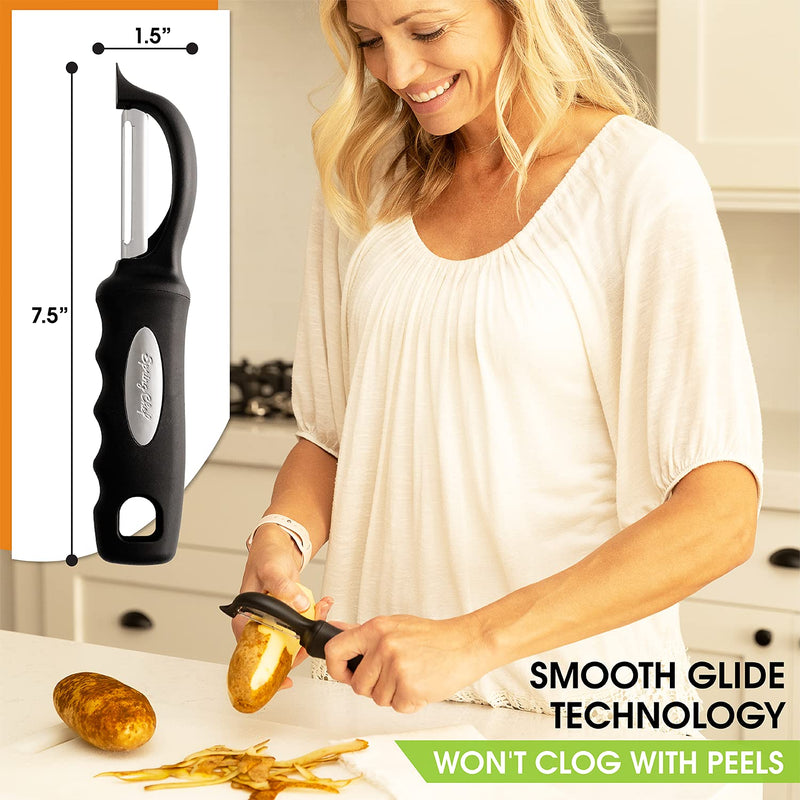 Spring Chef Premium Swivel Vegetable Peeler, Black 1 - BeesActive Australia