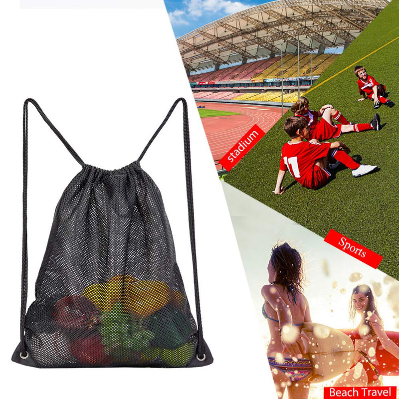 Heavy Duty Mesh Drawstring Bag, Sport Equipment Storage Bag for Beach, Swimming 1 Pack - BeesActive Australia