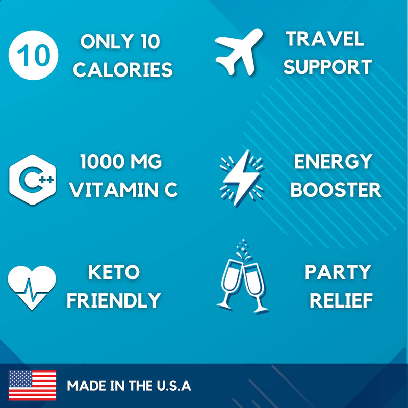 NatureWorks HydroMATE Electrolytes Powder Drink Mix Packets Hydration Accelerator Low Sugar Rapid Party Recovery Plus Vitamin C Variety Pack 30 Count 30 Count (Pack of 1) - BeesActive Australia