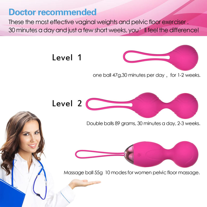 Kegel Exercise Weights Kit for Women – 2 in 1 Pelvic Exercise Balls with Remote – Bladder Control & Pelvic Floor Strengthening Device - BeesActive Australia
