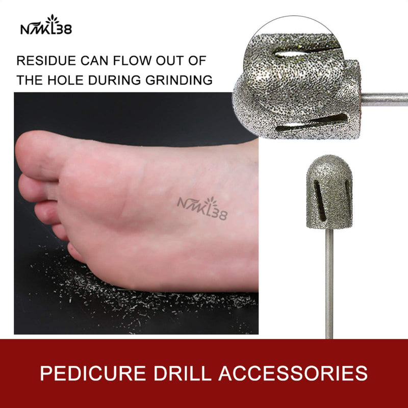 NMKL38 Diamond Pedicure Cone Bit for Cracked Skin Corns Callus Removal, Feet Filing Tool 3/32" Rotary Burrs (16MM) 16MM - BeesActive Australia