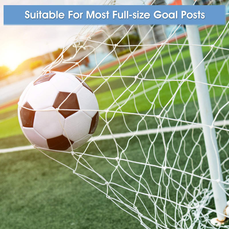 Yosoo Health Gear Replacement Soccer Net Nylon Soccer Goal Net Replacement Durable Goal Nets and Soccer Goal Straps for Outdoor Sports Football Soccer Training 12X6FT - BeesActive Australia