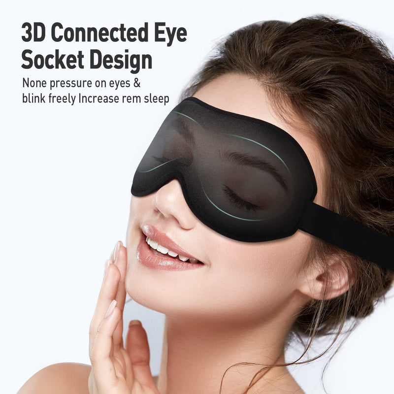 Umisleep Upgraded Sleep Mask, Perfect Sleeping Mask for Side Sleepers, 3D Ultra Soft Skin-Friendly Eye Masks for Sleeping Women Men Kids with Adjustable Strap, Blindfold for Travel/Sleep/Nap 1 Count (Pack of 1) - BeesActive Australia