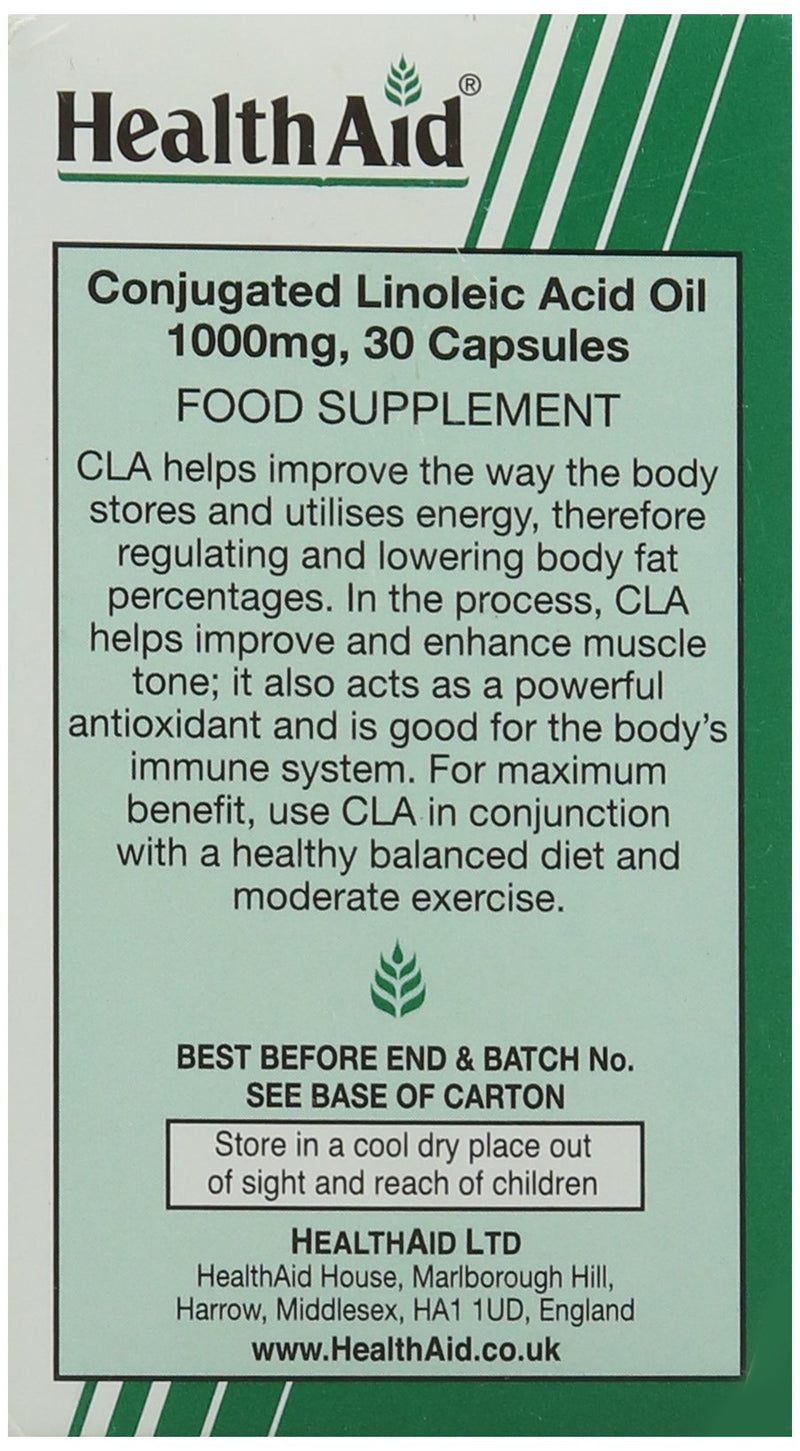HealthAid CLA - 30 Capsules - BeesActive Australia
