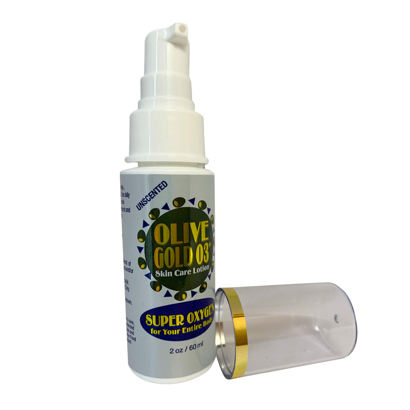 Olive Gold O3 Skin Care Lotion - Ozonated Olive Oil Super Oxygen (2oz) - An all natural, organic based oxygen lotion, with vitamins A, Bs, C, D & E & 72 minerals - BeesActive Australia