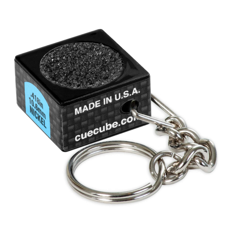 [AUSTRALIA] - Cue Cube Pool Billiard Cue TIP Tool 2 in 1 Shaper Scuffer with Keychain Nickel Radius Choose Your Color Black 