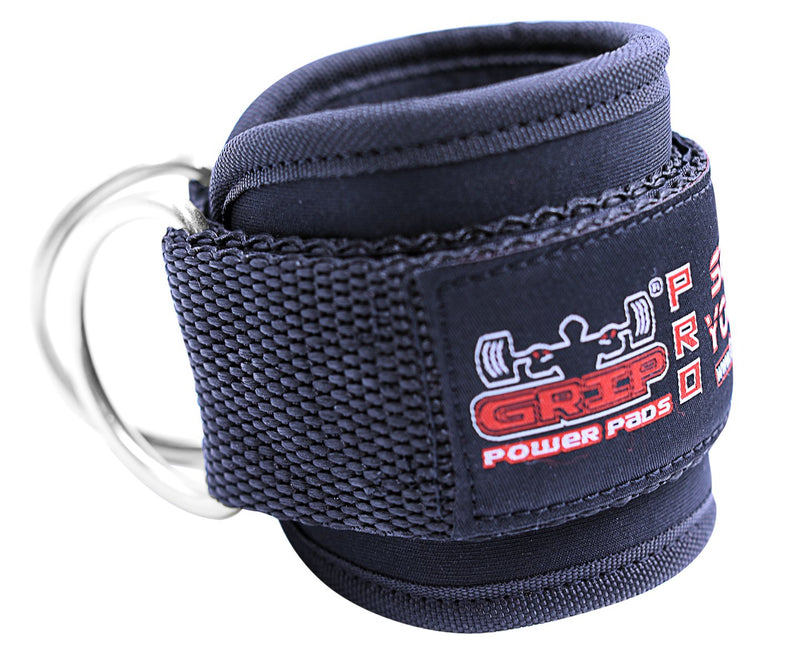 Ankle Straps for Cable Machines Double D-Ring Gym Adjustable Neoprene Premium Cuffs to Enhance Legs Abs & Glutes Kickbacks Workouts Leg Curls Extensions Booty Hip Abductors Exercise for Men & Women Black Single - BeesActive Australia