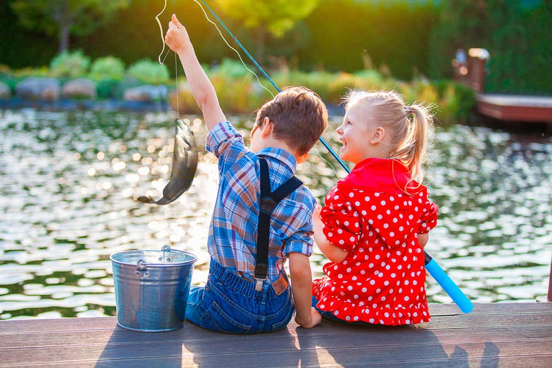 [AUSTRALIA] - PLUSINNO Kids Fishing Pole,Telescopic Fishing Rod and Reel Combos with Spincast Fishing Reel and String with Fishing Line Blue 120CM 47.24IN 