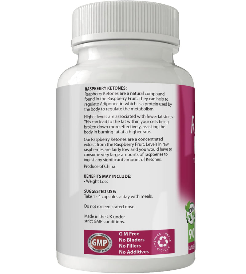 Simply Pure Vegan Raspberry Ketones Capsules x 90, 5000mg, Gluten Free and GM Free - BeesActive Australia