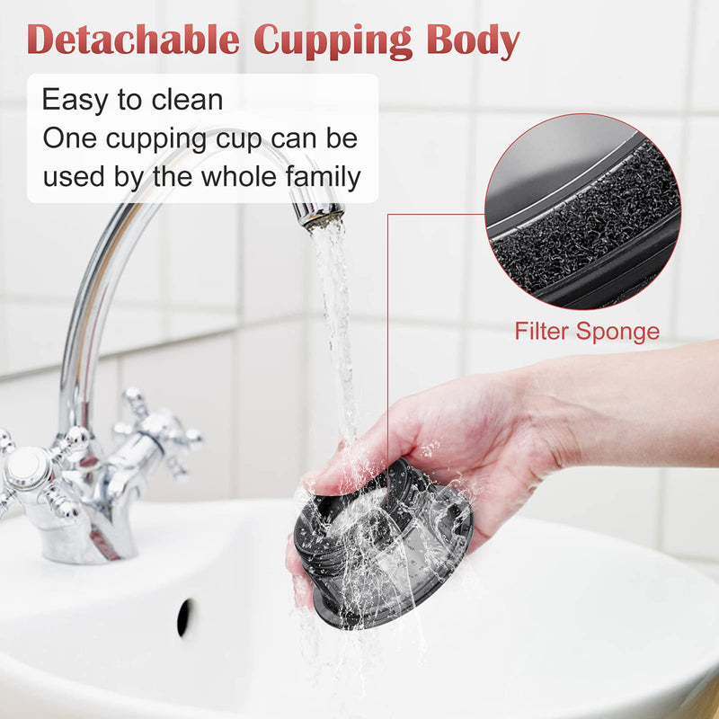 Electric Cupping Set Vacuum Cupping Massager, Topretty Smart Electric Cupping Therapy Set with Red Light Rechargeable Gua Sha Cupping Set Scraping Massage Tool with LCD Screen (12 Gear Adjustable) - BeesActive Australia