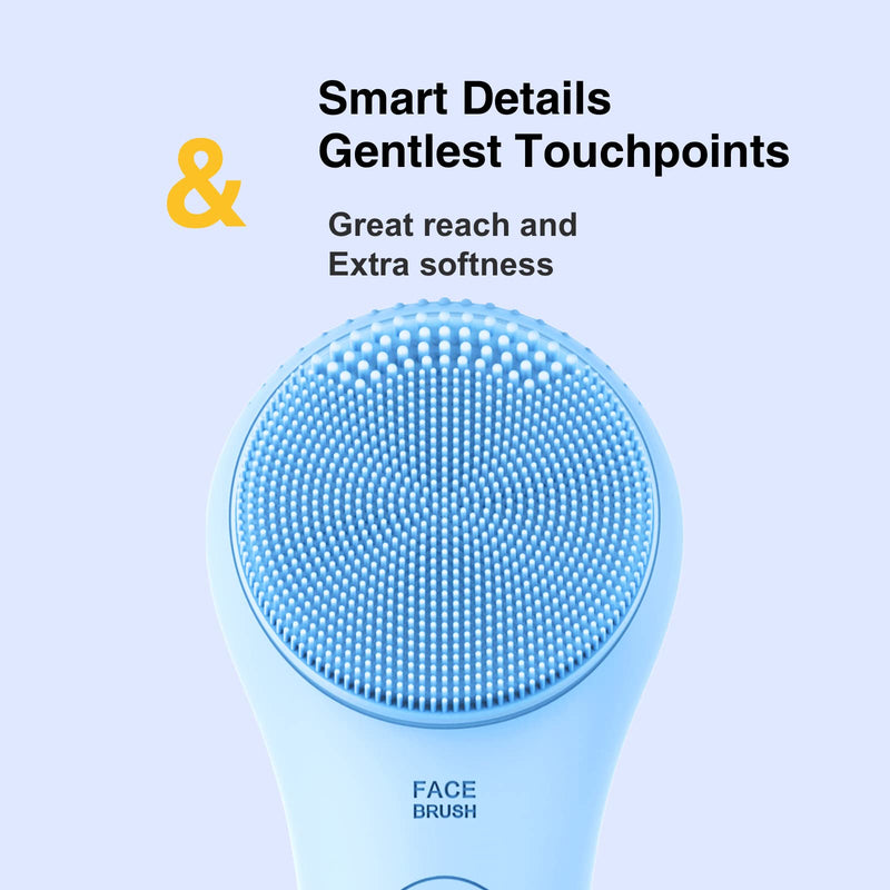 NågraCoola CLIE Sonic Face Scrubber, Waterproof Face wash Brush for Men & Women, Rechargeable Face Brushes for Cleansing and Exfoliating, Electric Facial Cleanser Brush - Mint - BeesActive Australia