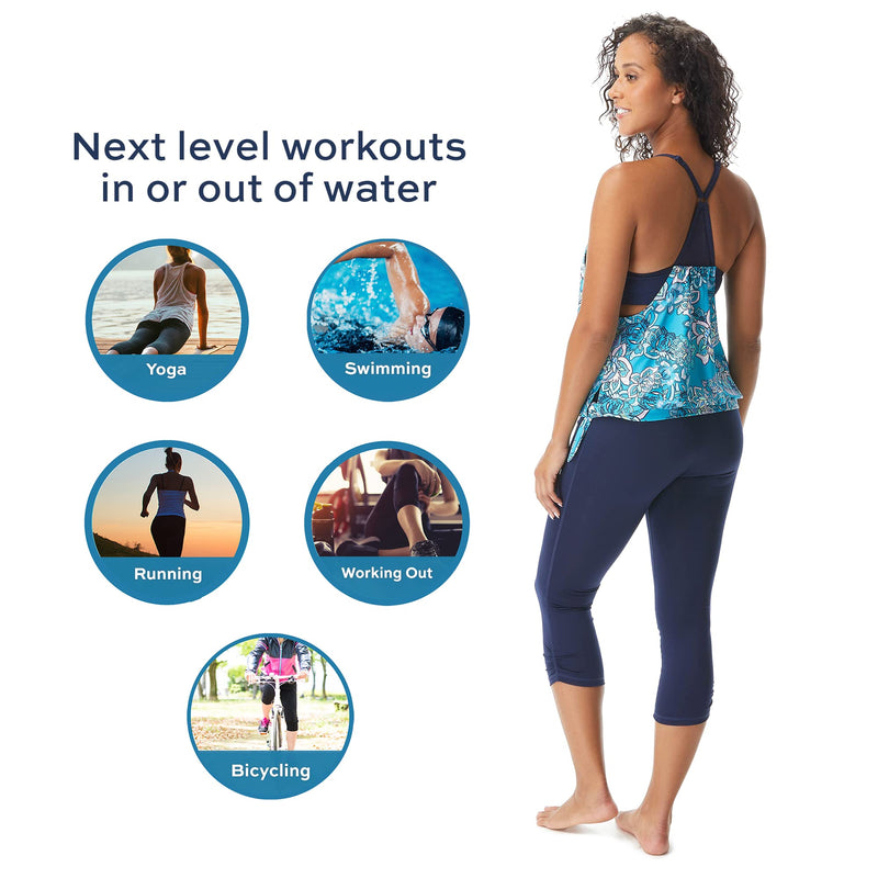 Cobra Athletic Capris  Quick-Dry Yoga, Swim Pant, Sport Leggings for Women Small 511 Admiral - BeesActive Australia