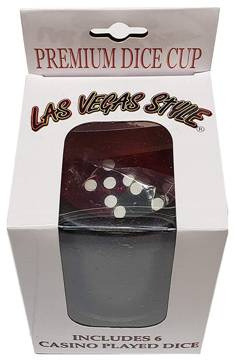 Cyber-Deals Premium Dice Cup with 3 Pairs 19mm Authentic Nevada Casino Table-Played Craps Dice - BeesActive Australia