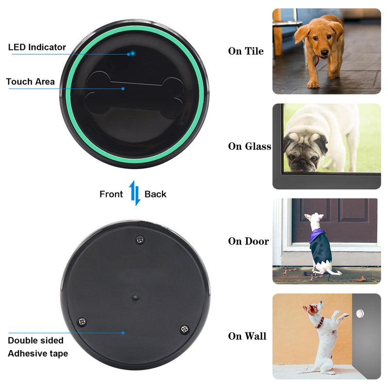 HUWOO Dog Door Bell for Potty Training Waterproof Smart Wireless Doggie Doorbell for Dog Puppy Training Sliding Door/Go Outside - BeesActive Australia