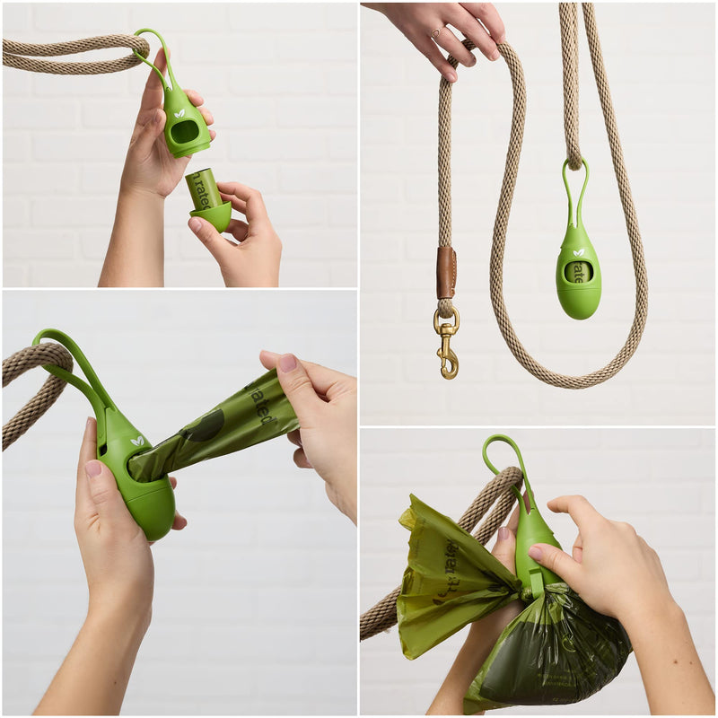 Earth Rated Dog Poop Bag Dispenser - Patented New Waste Bag Holder For Leash - Durable Waterproof Strap & Strong Locking Mechanism Keep Doggie Bags Secure | Includes 15 Bags NEW - 1 Dispenser, 15 Bags Unscented - BeesActive Australia