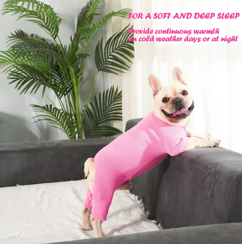 Sychien Dog Pajamas for Large Small Medium Dogs,Winter Warm PJS Jumpsuit for Boy Girl Dogs,Christmas Party Combed Cotton Thermal Jumpsuits 3XL Pink - BeesActive Australia