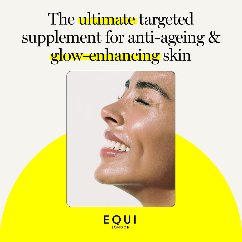 Equi - Glow Edition - 30 Day Multivitamin Capsules - Anti-Aging, Brightening Skin Supplement - Collagen Synthesis - Fights Wrinkles & UV Damage - Resveratrol, Bilberry, Turmeric, Pine Bark Extract Glow Edition Capsules - BeesActive Australia